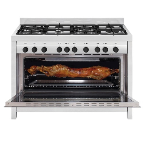 Show details for Flamegas 120x60cm Gas Cooker, 6 Gas Burners, Stainless Steel