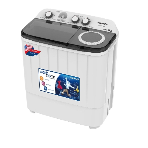 Show details for Admiral Twin Tub Washer, 6 KG Wash Capacity, White - ADTT06KUWCP1