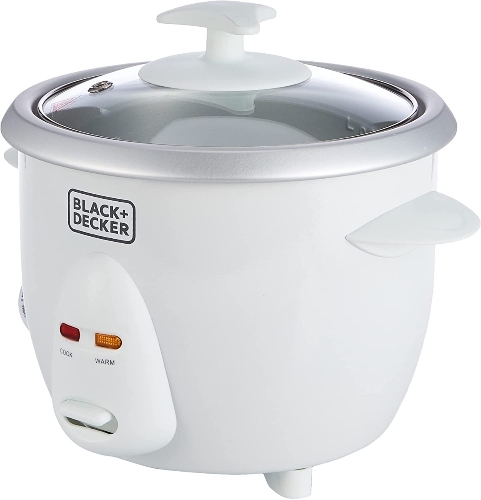 Show details for B&D Automatic Rice Cooker with Glass Lid 0.6 L  350W - White   