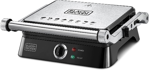 Show details for B&D Contact Grill 1400W Fixed Plate - Black CG1400-B5  