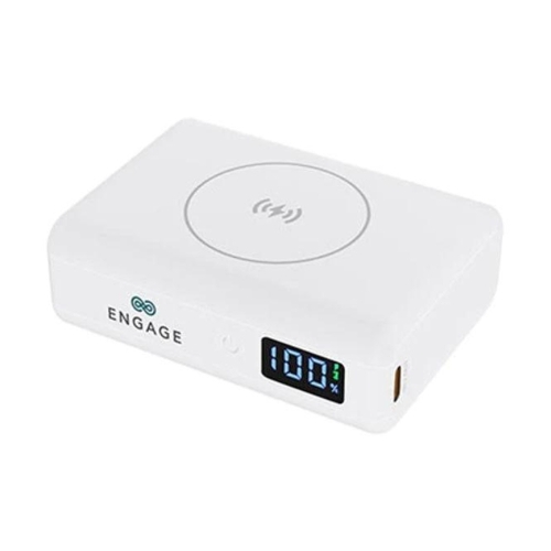 Show details for Engage Compact Wireless Magnetic PD 10000 mAH With Led Display PD 45W - White
