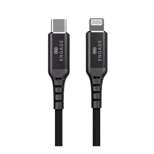 Show details for Engage PD 18W Fast Charging MFI certified Type-C to Lightning Cable 2 meters -Black EN-TCLC-2M-BK