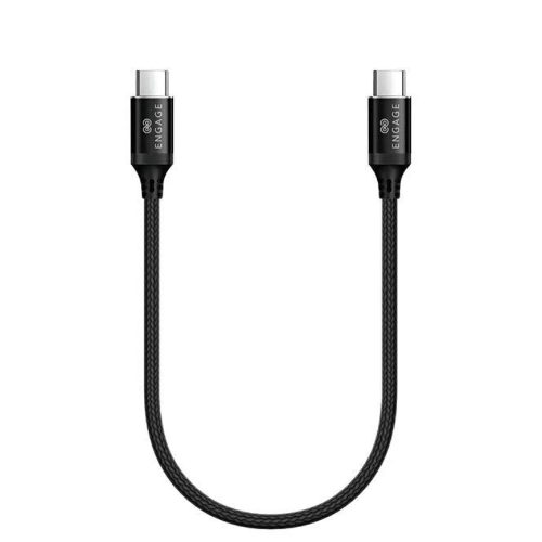 Picture of Engage PD 100W Type-C to Type-C Cable 30 cm - Black EN-TCC-30CM-BK