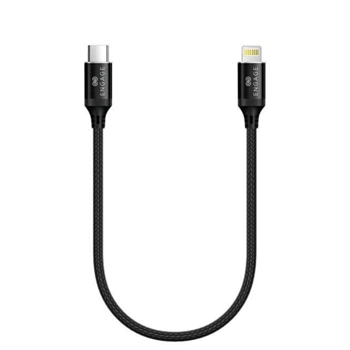 صورة إنكيج PD 20W كيبل تايب سي إلى لايتنينج 30 سم - أسود EN-TCL-30CM-BK