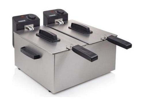Show details for Princess Deep Fryer With Double Frying Pots, 2000 W, 6L, 182027 - Silver