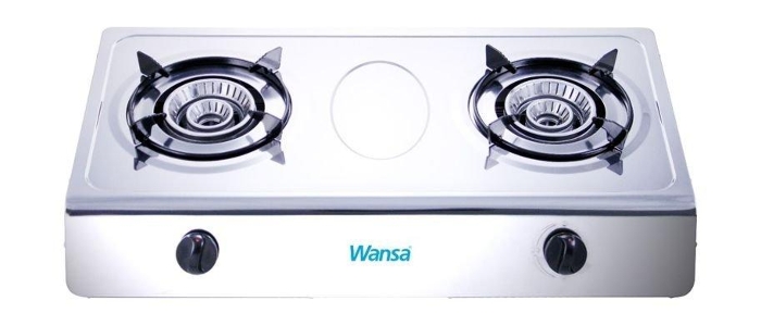 Picture of Wansa Stainless Steel Gas Stove 2 Burner with FSD (2-XS1605) - Silver