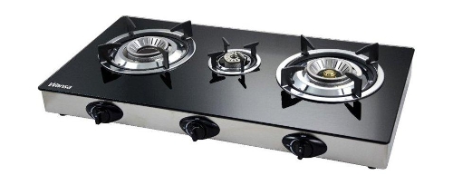 Show details for Wansa 3 Burner Gass Stove (3-N5-1608) - Black
