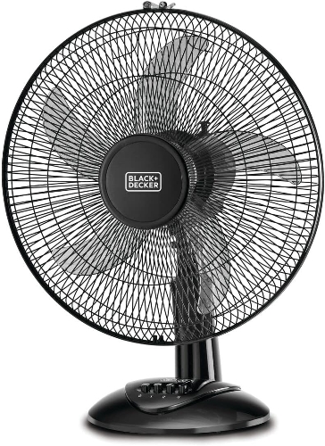 صورة مروحة سطح مكتب/طاولة من بلاك آند ديكر مقاس 16 بوصة باللون الأسود - FD1620-B5   