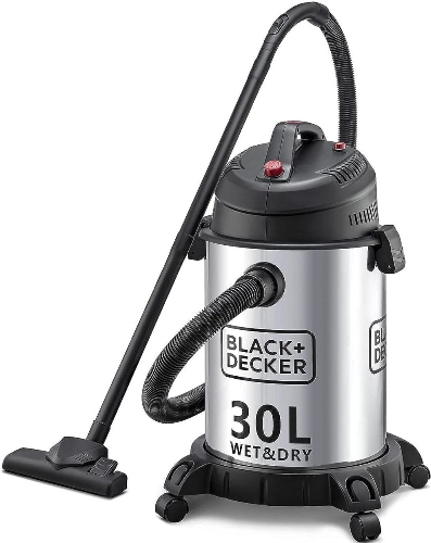 Show details for Black & Decker 30L Wet & Dry Drum Vacuum Cleaner 1610W (Stainless Steel Tank)  