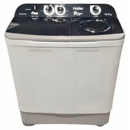 Picture of Haier Twin Tub Washer, 10.5 Kg Washing Capacity, 6 Kg Spin Capacity, Hwm105-M186 - White & Gray