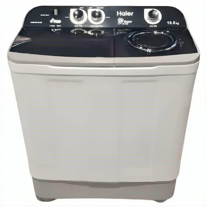 Picture of Haier Twin Tub Washer, 10.5 Kg Washing Capacity, 6 Kg Spin Capacity, Hwm105-M186 - White & Gray