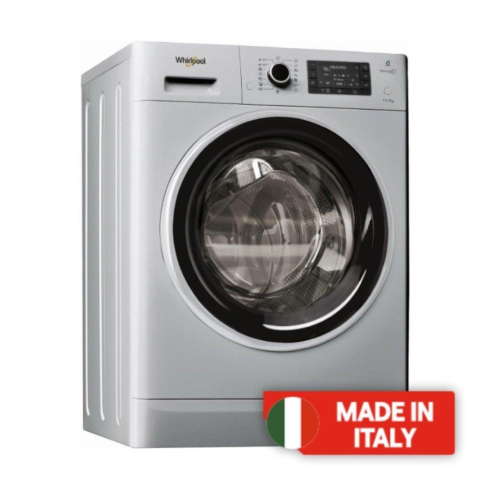 Picture of Whirlpool Front Load Washer Dryer 11 kg Washing Capacity and 7Kg Drying Capacity FWDD117168SBS - Silver