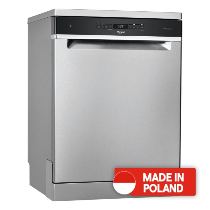 Picture of Whirlpool Free Standing Dishwasher, 10 Program, 14 Settings, WFO 3O41 PL X UK - Stainless Steel