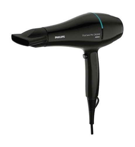 Picture of Philips Pro Hair Dryer Fast and Powerful Drying for Professional Results with Heat-Protection and Ionic Care, 2100W, 6 Heat Settings, BHD272/03 - Black