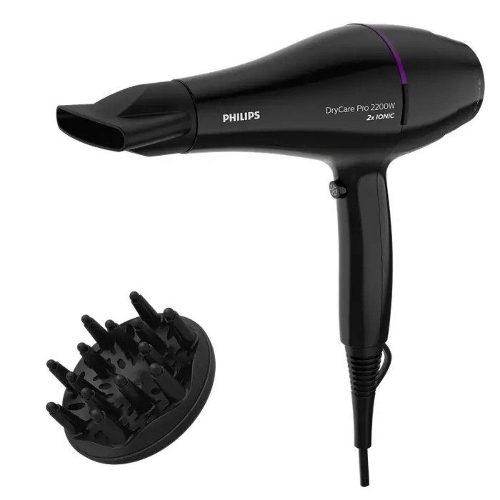 Show details for Philips Pro Hair Dryer with Fast-Protect Drying and Powerful Performance for Professional Results, 2200W, 3 Heat Settings, BHD274/03 - Black
