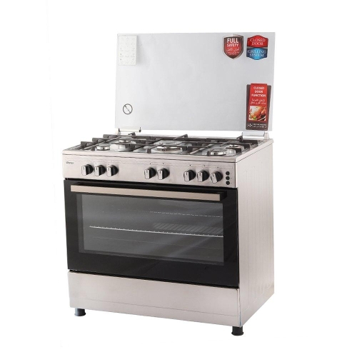 Show details for Wansa 5 Burners Free Standing Gas Cooker, 90x60cm, WCT9502124X - Stainless Steel