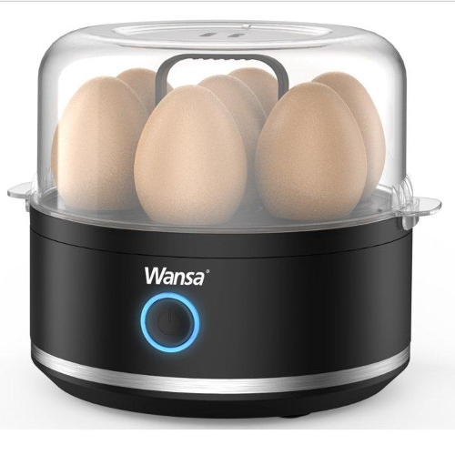Show details for WANSA Egg Cooker, 7 Eggs Capacity, 400W, EB6408-GS - Black