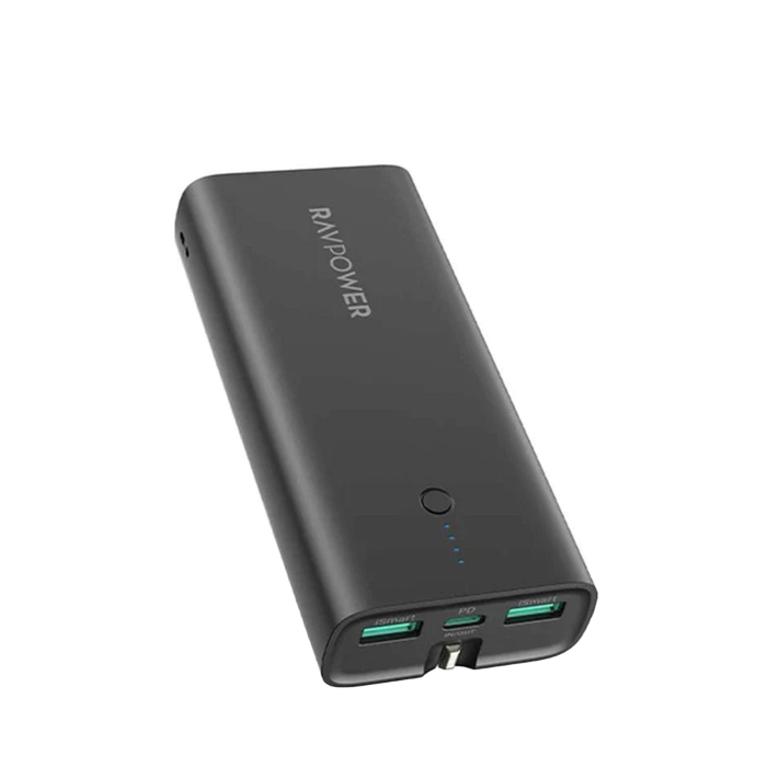 صورة بنك الطاقة RAVPower RP-PB236 RAVPower RP-PB1236 PD Pioneer 20W 3-Port 10000mAh أسود عالمي