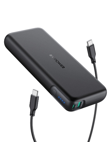 Picture of RAVPower RP-PB201 PD Pioneer 20000mAh 60W 2-Port Portable Charger Offline Black