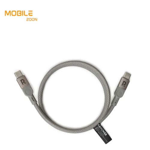 عرض تفاصيل كابل مضفر مغناطيسي RAVPower RP-CB1039 60 وات CC بطول 1.2 متر