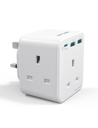 Picture of RAVPower RP-PC1037 PD 20W wall charger White UK Version with 3 AC plug