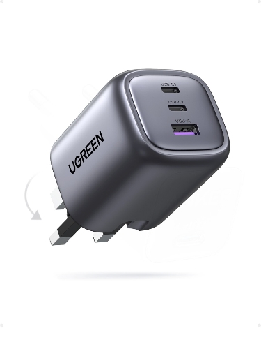 عرض تفاصيل شاحن UGREEN Nexode بقوة 65 واط في المملكة المتحدة (رمادي فضائي)