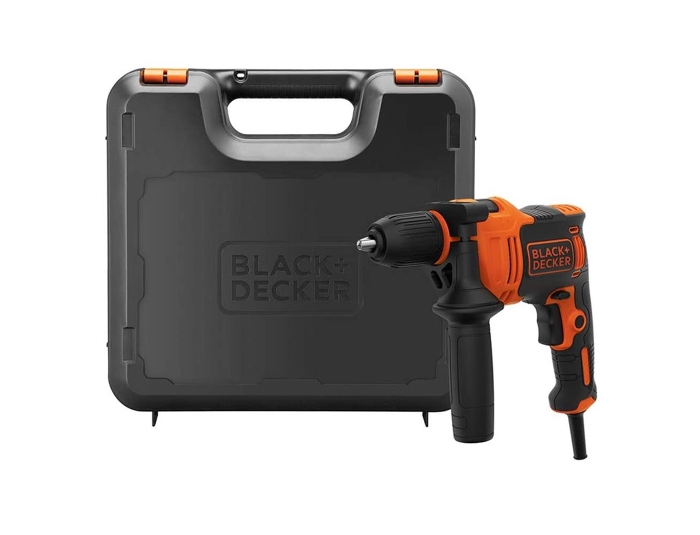 صورة Black & Decker Corded Drill 710W with Kitbox, BEH710K-GB 