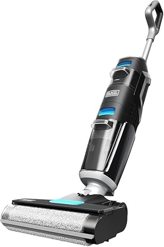 Show details for B & D Cordless Wet Dry Vacuum Cleaner and Mop, Vacuum & Wash Duo with Self-Cleaning, Edge Cleaning and Digital Display, Space-Saving Design, 180W VW252BR-B5 Black/Blue 