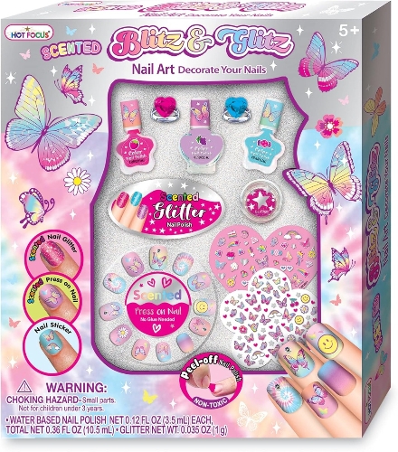 Picture of HOT FOCUS BLITZ AND GLITZ NAIL ART TIE DYE BUTTERFLY