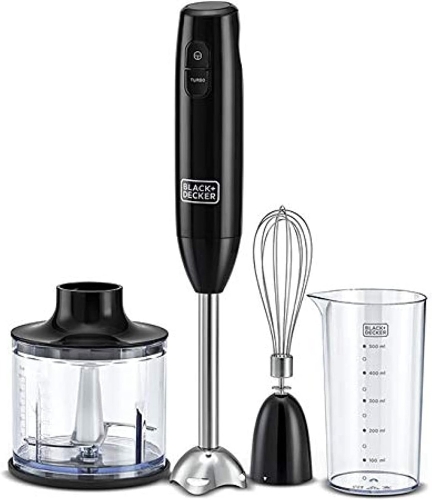 Picture of Black & Decker 3 in 1 Hand Blender with Chopper, 600W HB600-B5  
