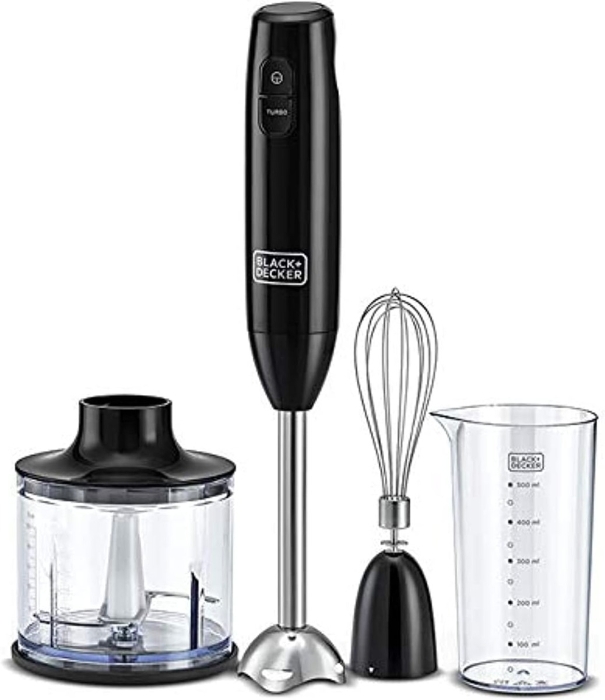 Picture of Black & Decker 3 in 1 Hand Blender with Chopper, 600W HB600-B5  