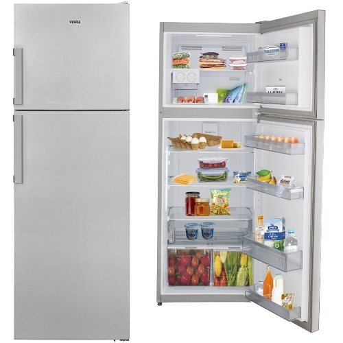 عرض تفاصيل ثلاجة فيستل توب ماونت فريزر 460 لتر 16 CFT ، Inox - RM460TF3M-L-VG