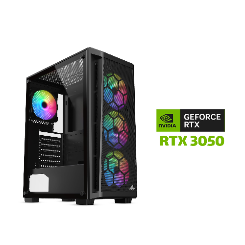 Picture of Gaming PC i5-12400F, H610 MotherBoard, 16GB DDR4 RAM, 1TB NVMe SSD, RTX 3050 8GB VGA, 650 WATT PSU, Sharx Razorfin ATX Mid Tower Gaming Case, USB WiFi Adapter, Windows 11 Pro License