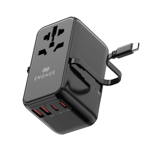 Picture of Engage 65W Universal Travel Adapter (DUAL USB-C/A PORTS)(C CABLE)