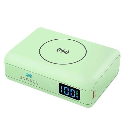 Picture of Engage Compact Wireless Magnetic PD 10000 mAH With Led Display PD 45W - Green