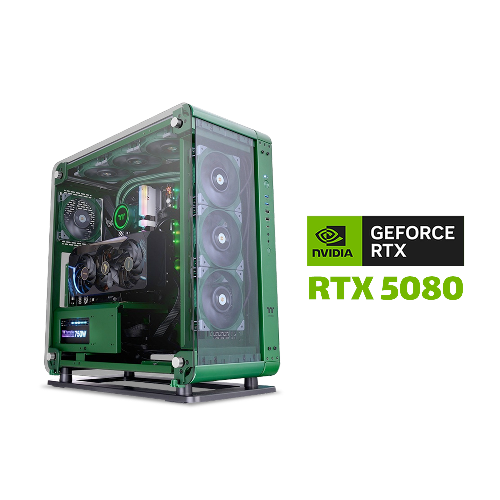 Picture of Gaming PC Ryzen 7-9800X3D, ASUS Rog X870-F, 64GB DDR5 RAM, SAMSUNG 2TB NVMe SSD, RTX 5080 16GB VGA, ASUS TUF 1200 WATT PSU, ASUS TUF L360 Liquid Cooler, TT Core P6 TG Case, ASUS TUF 6X Fans, Lian-Li Strimers, Windows 11 Pro License