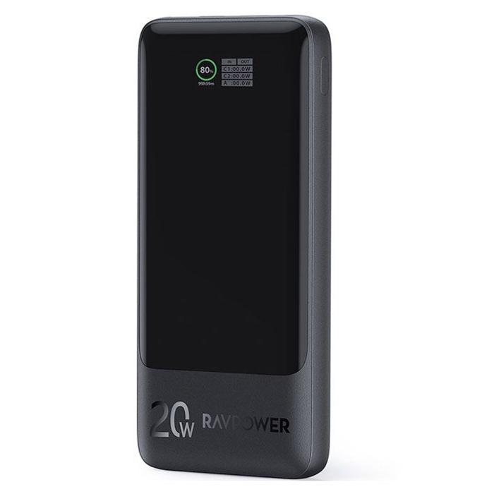 Picture of RAVPower RP-PB1237 PD20W Pioneer 10000mAh 3-Port Power Bank black