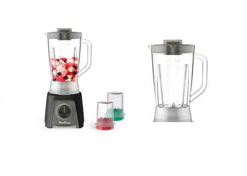 عرض تفاصيل خلاط مولينكس مع مطحنة ومفرمة + وعاء إضافي، 1.5 لتر، 450 واط، LM2CR8M1