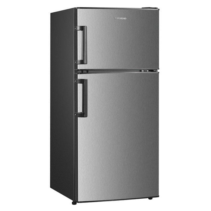 صورة ثلاجة ونسا بفريزر علوي، 4.3 قدم مكعب، 125 لتر، WRT125NFX1IM24C7 - اينوكس