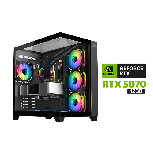 Picture of Gaming PC RYZEN 7-9800X3D Processor, ASUS ROG STRIX B850-F GAMING Wi-Fi 7 Motherboard, 32GB D5 (6000) RAM, 2TB NVMe (6000) SSD, RTX 5070 12GB VGA, 850 WATT GOLD PSU, L360 Liquid Cooler, Sharx Profin GX700 Mid Tower Case, 7x ARGB Fans,Windows 11 Pro