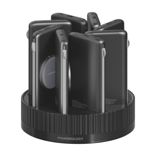 Picture of Powerology 8in1 Station 10000mAh PD 120W QC Wireless Power Bank - Black