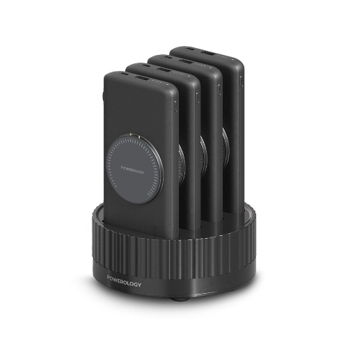Picture of Powerology 4 in 1 Station 10000mAh PD 100W QC Wireless Power Bank - Black