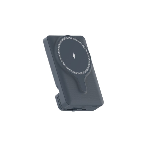Picture of Powerology 5000mAh Power Bank With Magnetic Wireless Charger Car Mount - Gray 