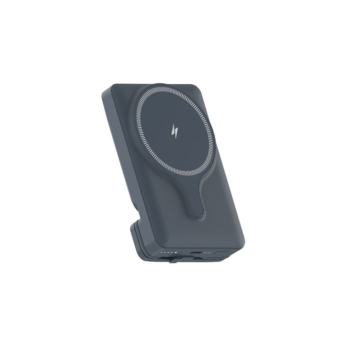 Picture of Powerology 5000mAh Power Bank With Magnetic Wireless Charger Car Mount - Gray 
