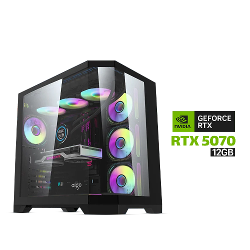 Picture of Gaming PC i7-14700K CPU, Asus TUF B760-PLUS WiFi DDR5 MB, 32GB DDR5 RAM, 2TB NVMe SSD, RTX 5070 12GB VGA, L360 Liquid Cooler, 850 WATT GOLD PSU, DarkFlash Aigo FT418 Pro Case with 7x RGB Fans, Windows 11 Pro License
