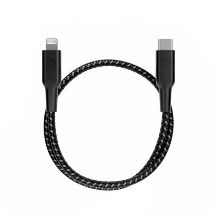 Picture of Powerology Braided USB-C Lightning Data & Fast Charge Cable 30Cm / 0.98ft - Black
