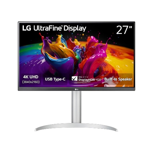 Picture of LG UltraFine 27" 4K IPS Panel 60Hz 5ms HDR10, USB Type-C 90W Flat Monitor - White