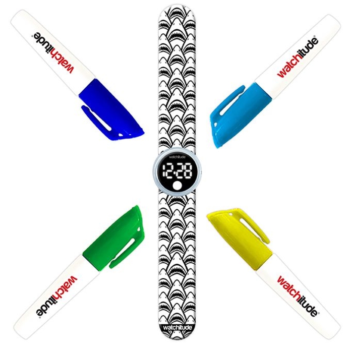 Picture of Shark Frenzy - Color Me Digital Slap Watch