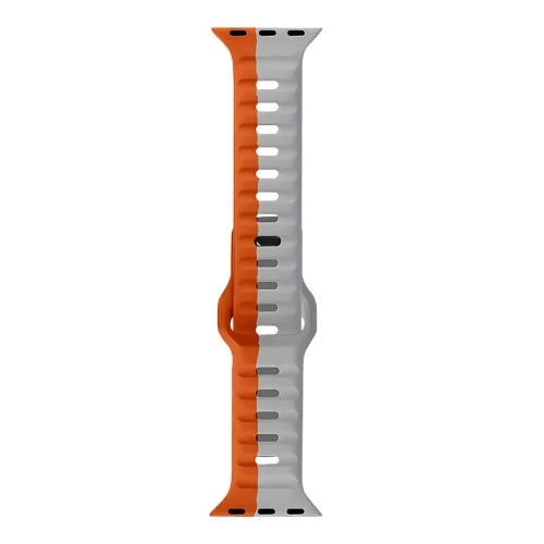 Picture of Pawa Lagos Premium Soft Silicon Strap 45/49MM - Grey/Orange