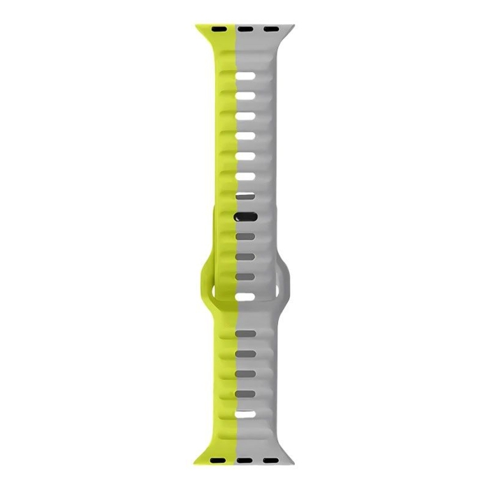 Picture of Pawa Lagos Premium Soft Silicon Strap 45/49MM - Grey/Yellow